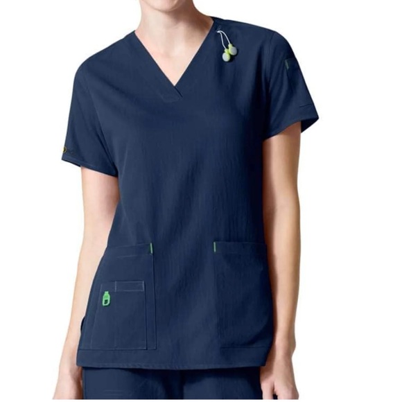 Carhartt Cross-Flex Media Women’s Scrub Top - Picture 2 of 3